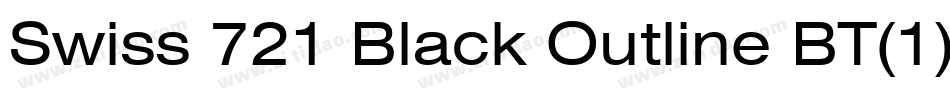 Swiss 721 Black Outline BT(1)字体转换